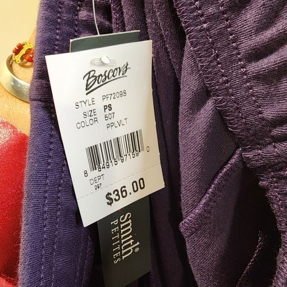 Hastings and Smith purple classic Comfort sweatpants size PS  NWT - Picture 10 of 11